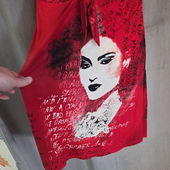 Joseph Ribkoff Size 10 Stunning Red and Black Graphic Dress - Picture 2 of 5